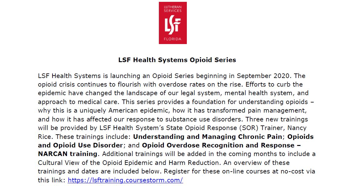 LSF Health Systems Opioid Series